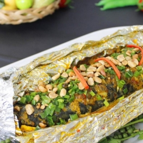 Cá tầm nướng giấy bạc