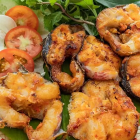 Cá tầm nướng muối ớt