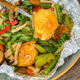 Đậu hủ non nướng giấy bạc