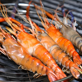 Tôm càng xanh nướng mọi